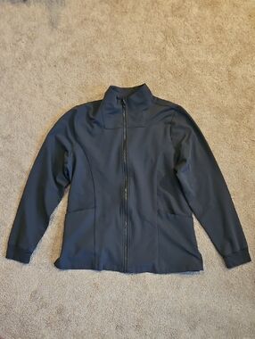Mandala Classic Gray Full Zip Scrub Jacket